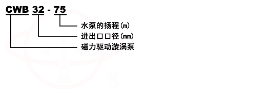 CWB漩渦式磁力泵型號(hào)意義